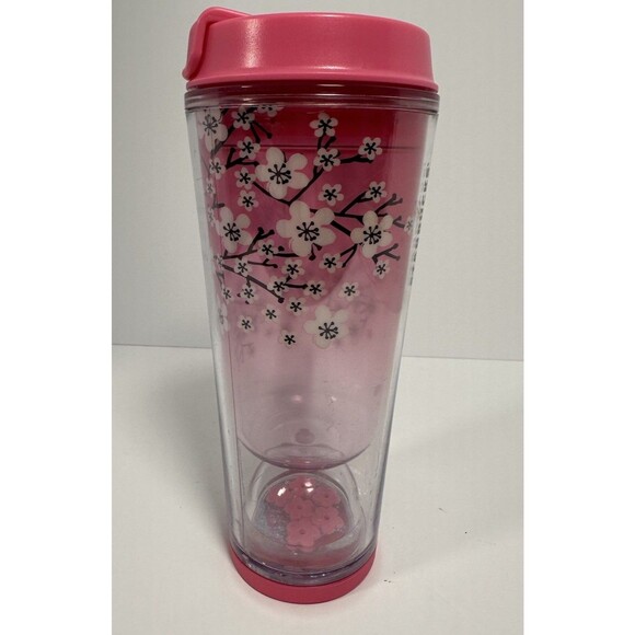 Starbucks Tumbler Pink Japanese Cherry Blossom Floating Sakura Flowers 2016 - Picture 2 of 6